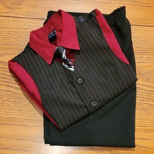 Dockers Slacks Shirt Vest and Tie with Socks Youth 7 (#K0101)